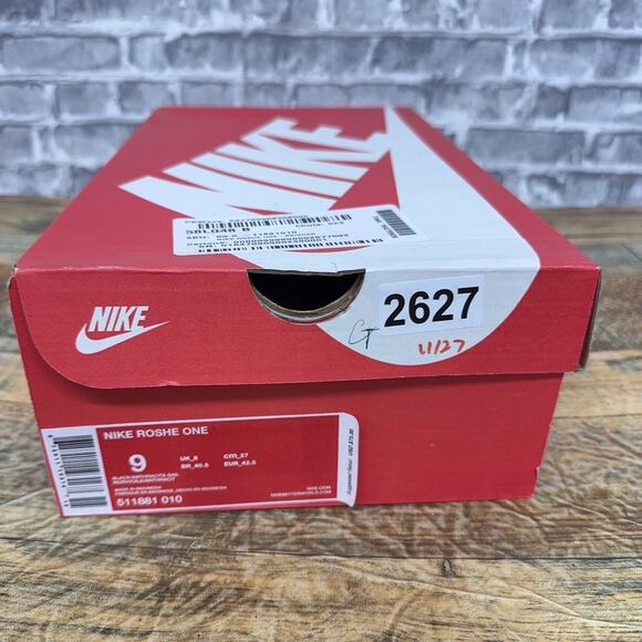 Nike Roshe One Black Chicago Blackhawks Custom 511881-010 Mens Size 9 New - Picture 7 of 7